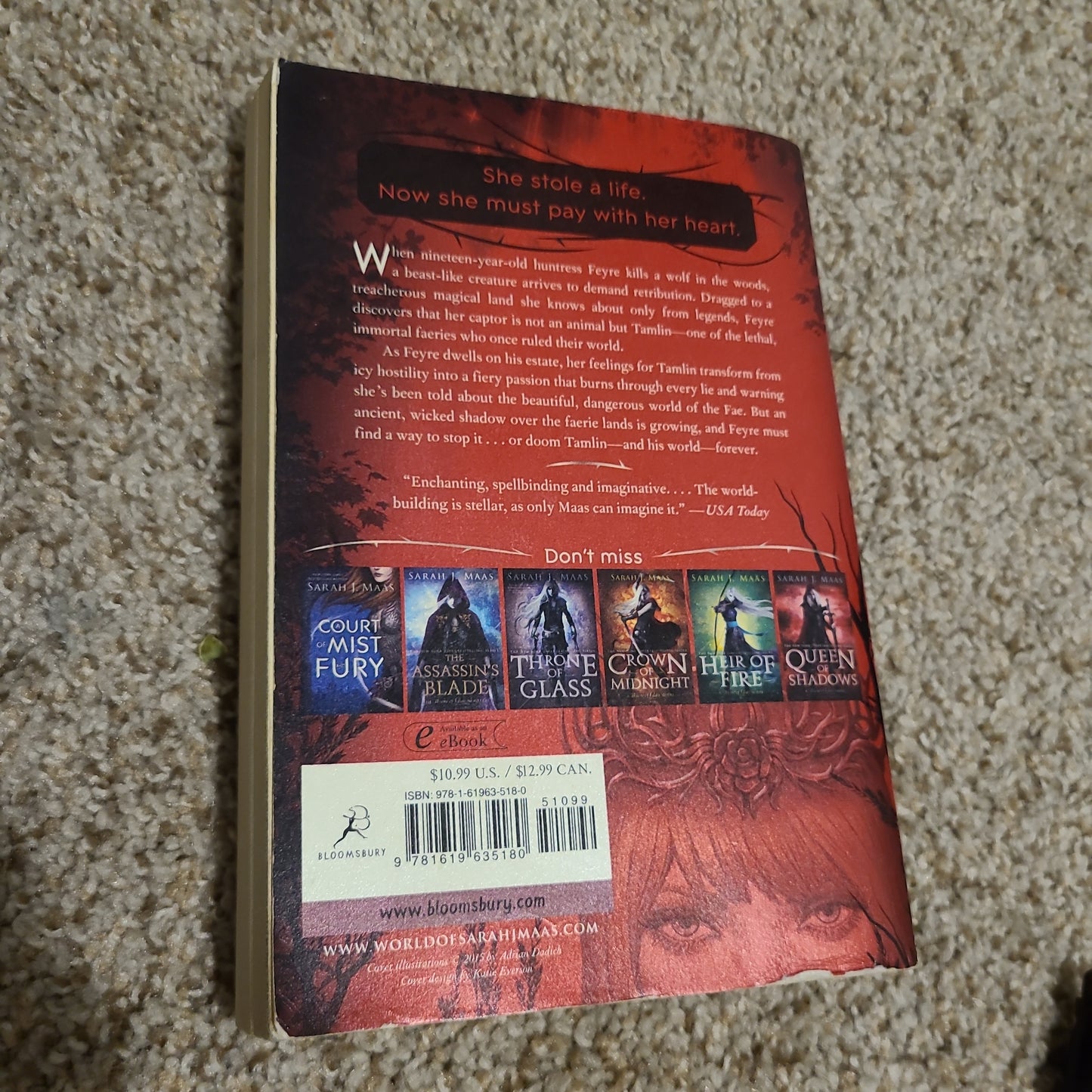 OOP A Court of Thorns and Roses Paperback by Sarah J Maas