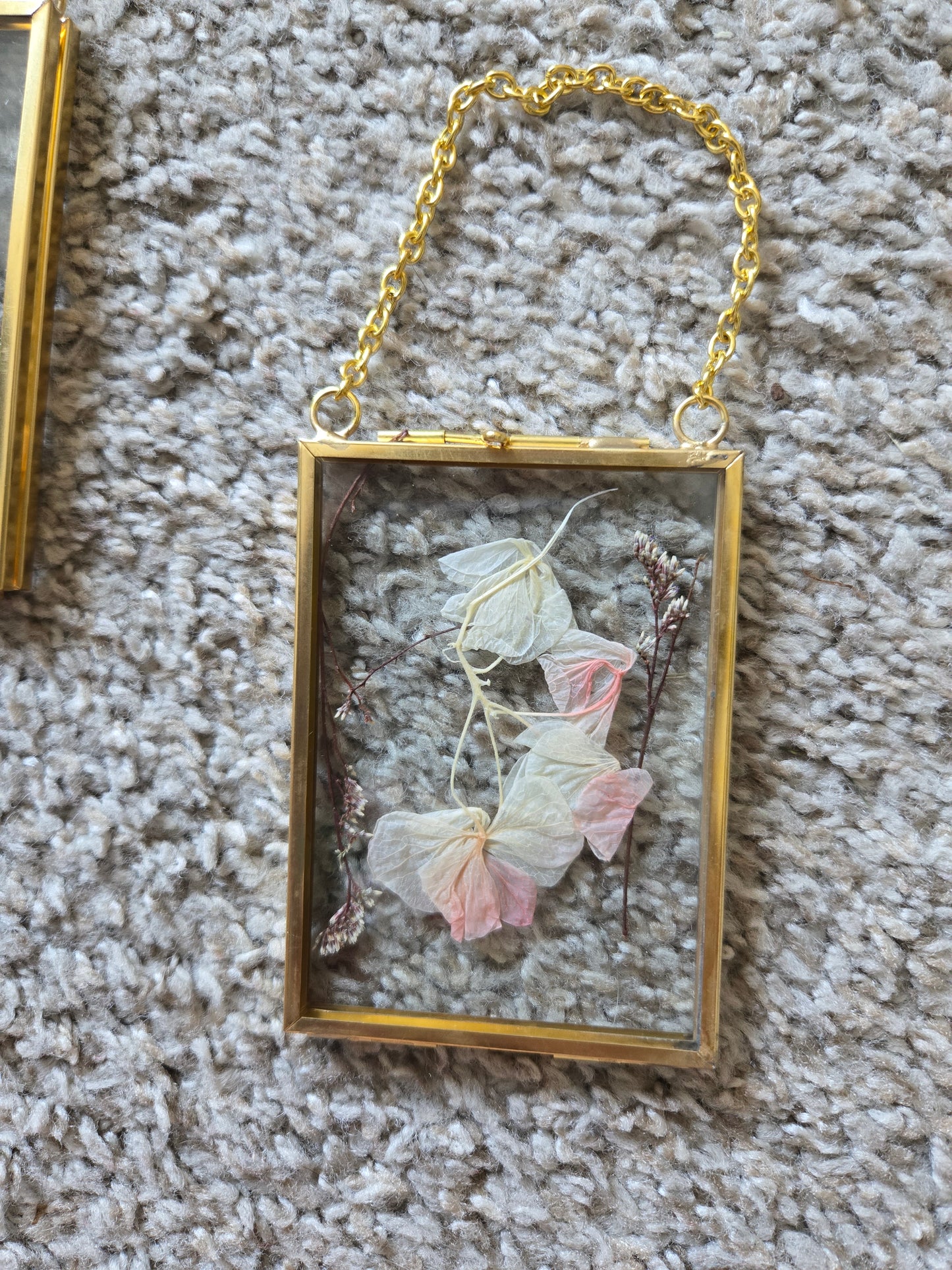Pressed Plant Glass Window Hanging