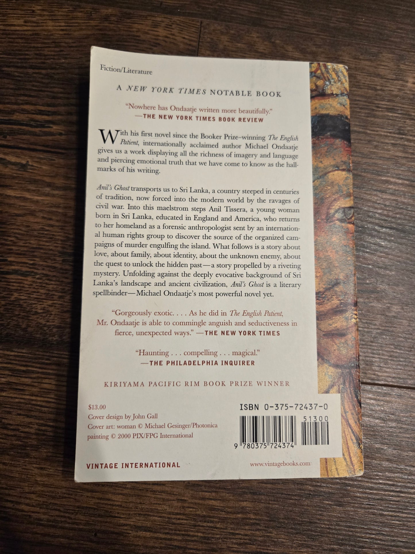 Anil's Ghost by Michael Ondaatje