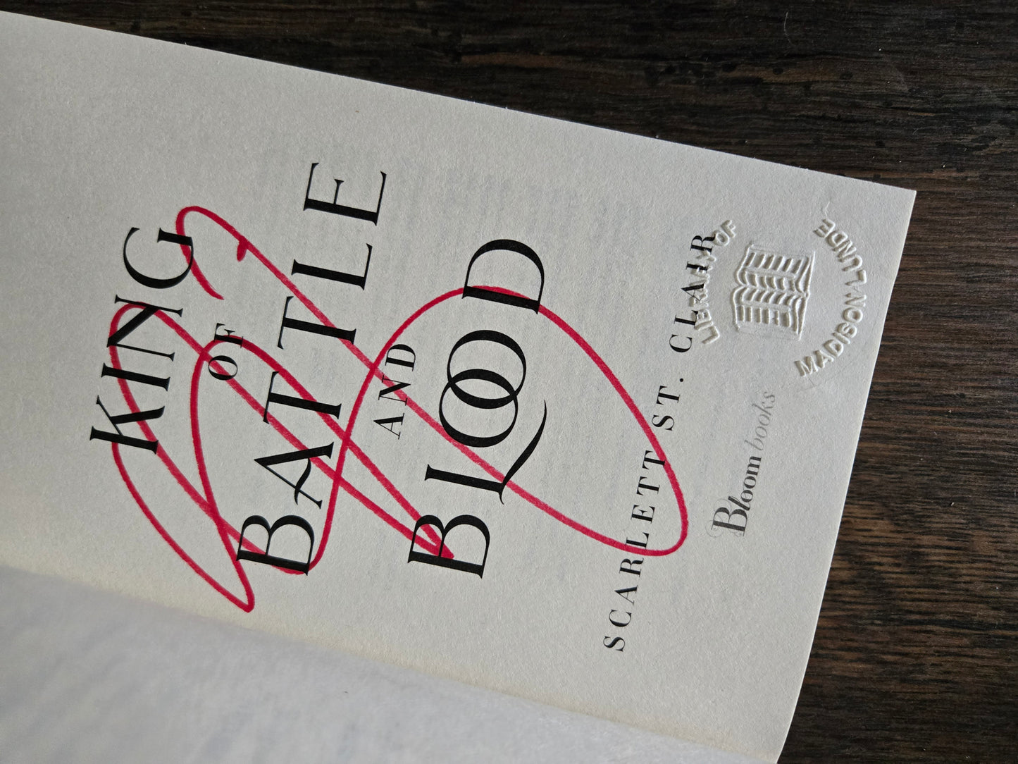 Signed King of Battle and Blood by Scarlett St. Clair