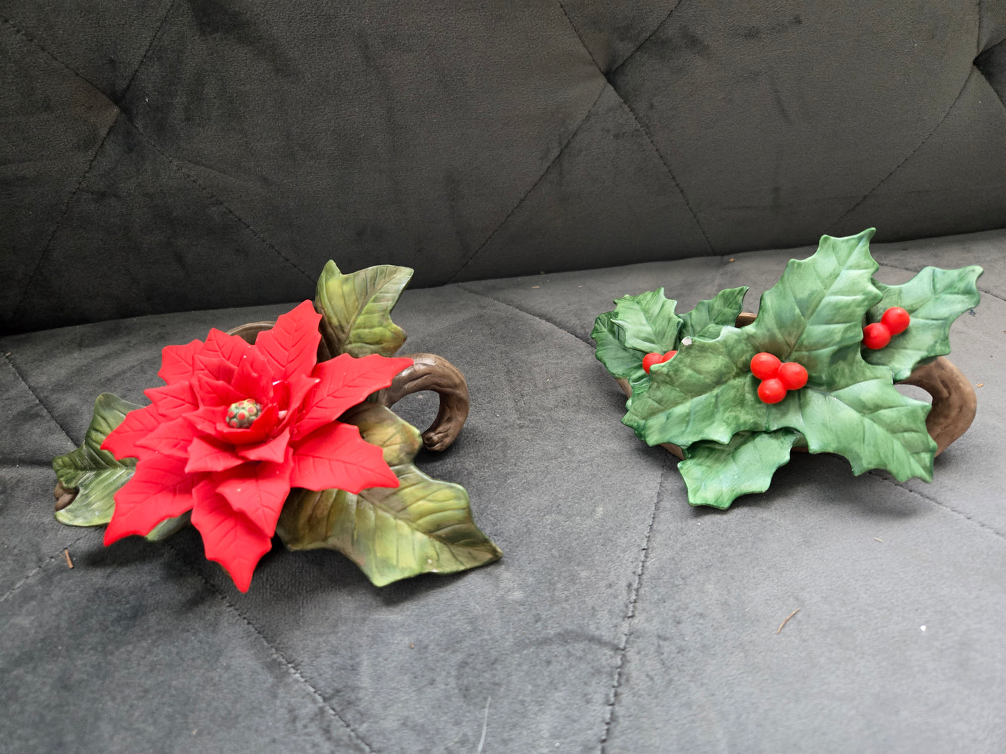 Lefton 1986 Hand Painted Candle Holders