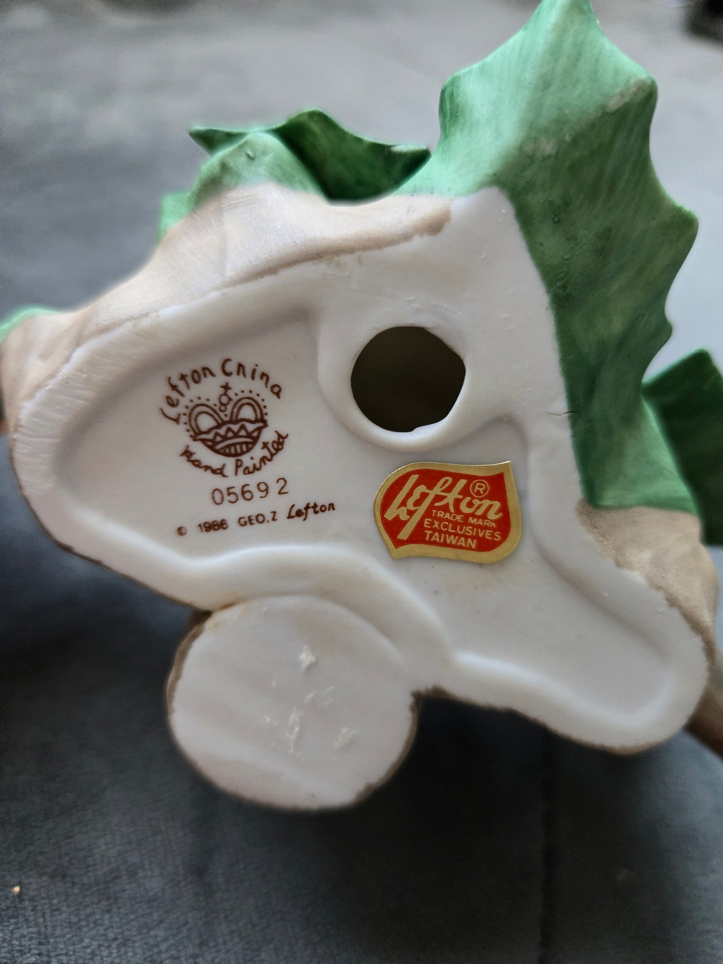 Lefton 1986 Hand Painted Candle Holders