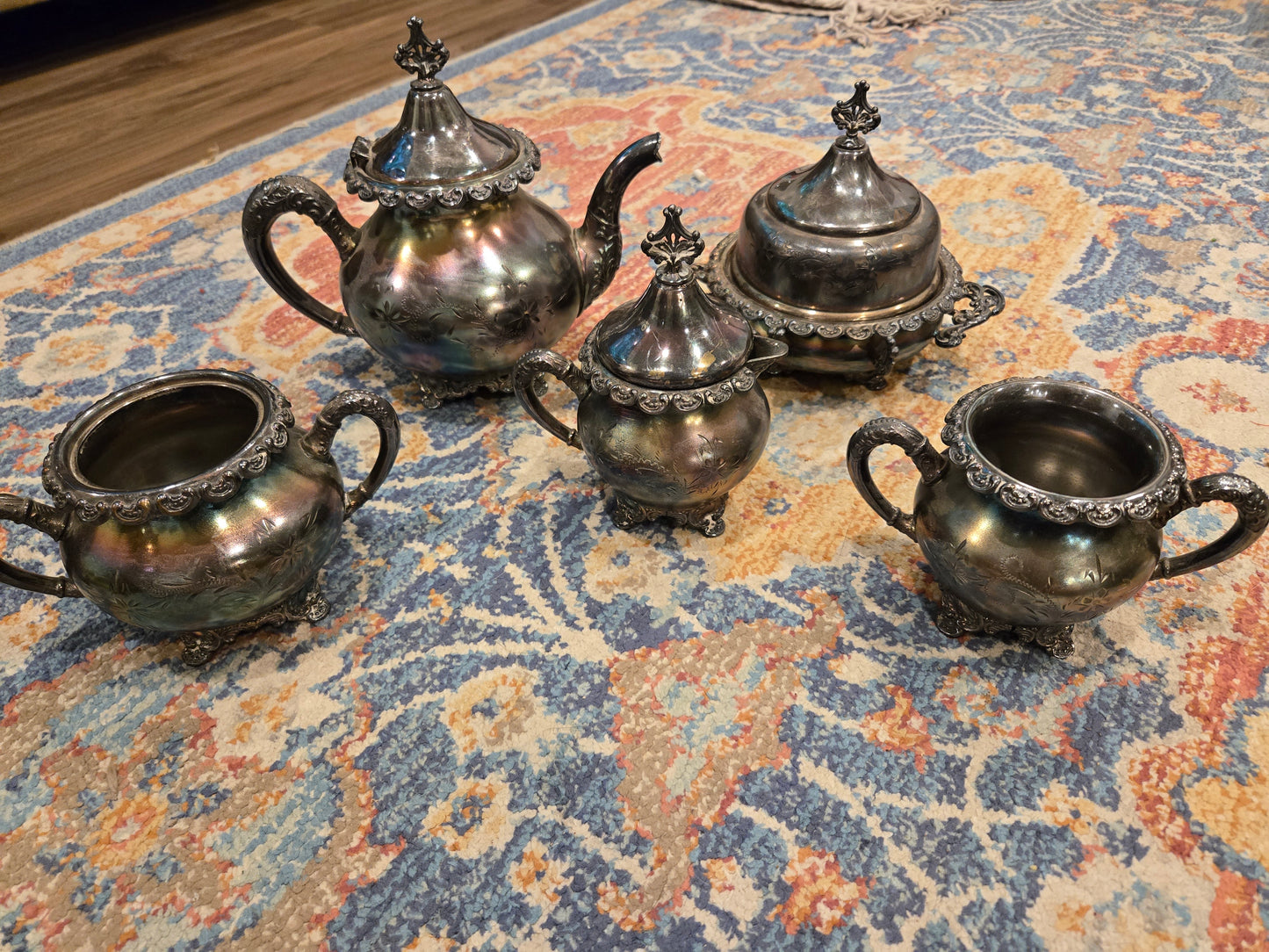 Royal MFG Co Triple Plated Tea Set pre-1930s