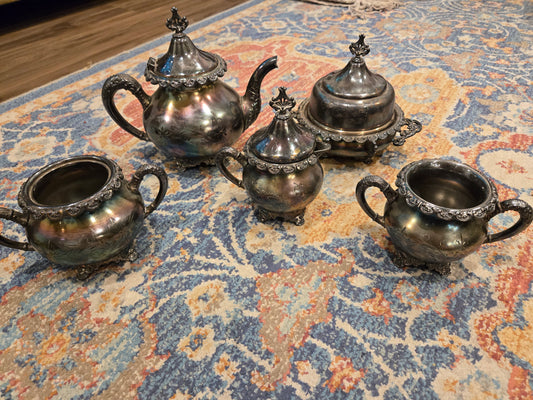 Royal MFG Co Triple Plated Tea Set pre-1930s