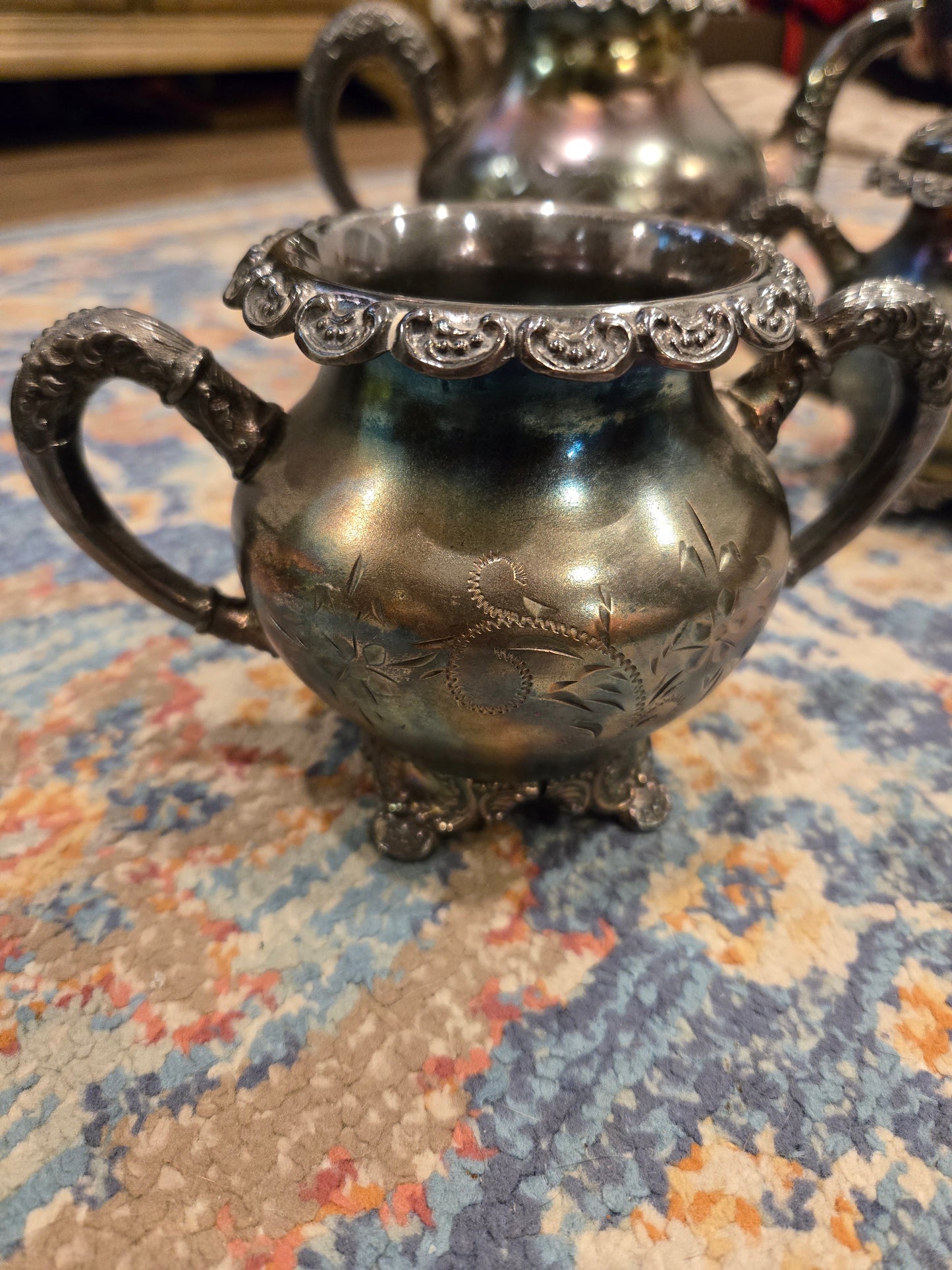 Royal MFG Co Triple Plated Tea Set pre-1930s