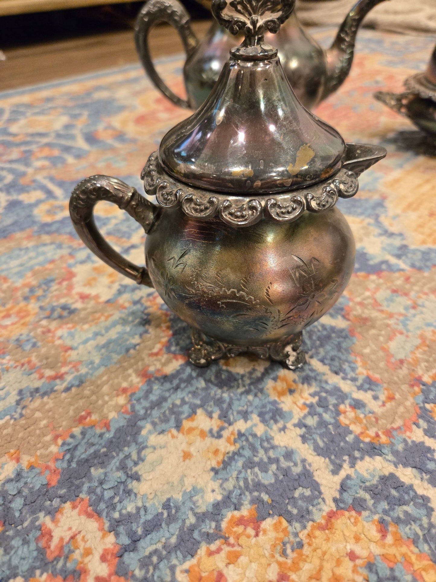 Royal MFG Co Triple Plated Tea Set pre-1930s