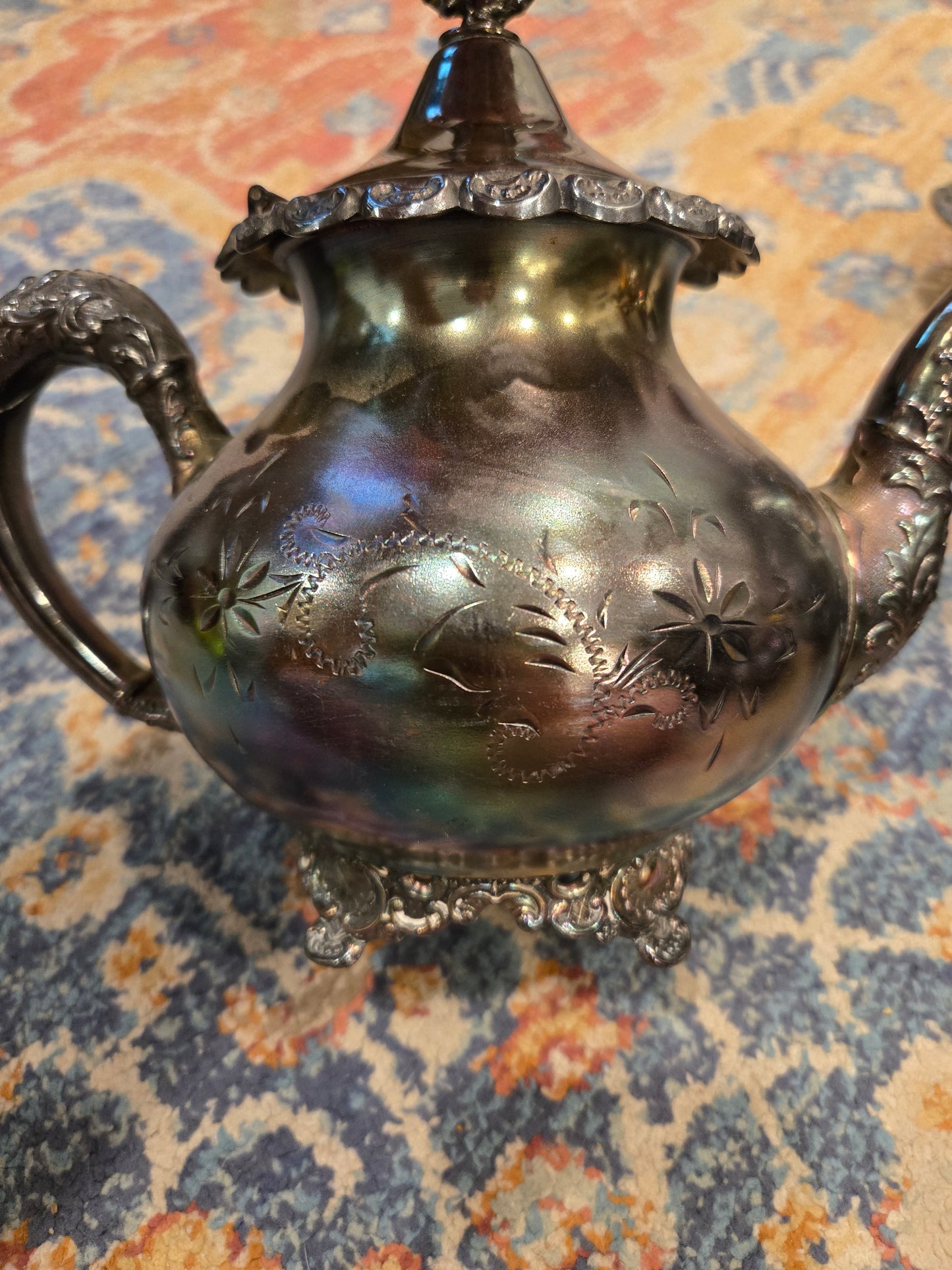 Royal MFG Co Triple Plated Tea Set pre-1930s