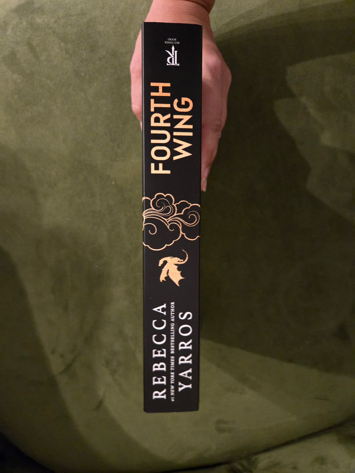 Signed 1st Edition Paperback Fourth Wing with Sprayed Edges by Rebecca Yarros