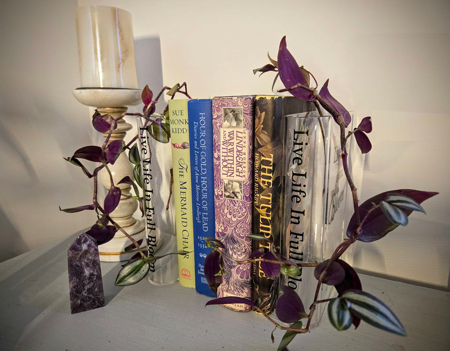 "Live Life in Full Bloom" Bookend w/Wandering Dudes