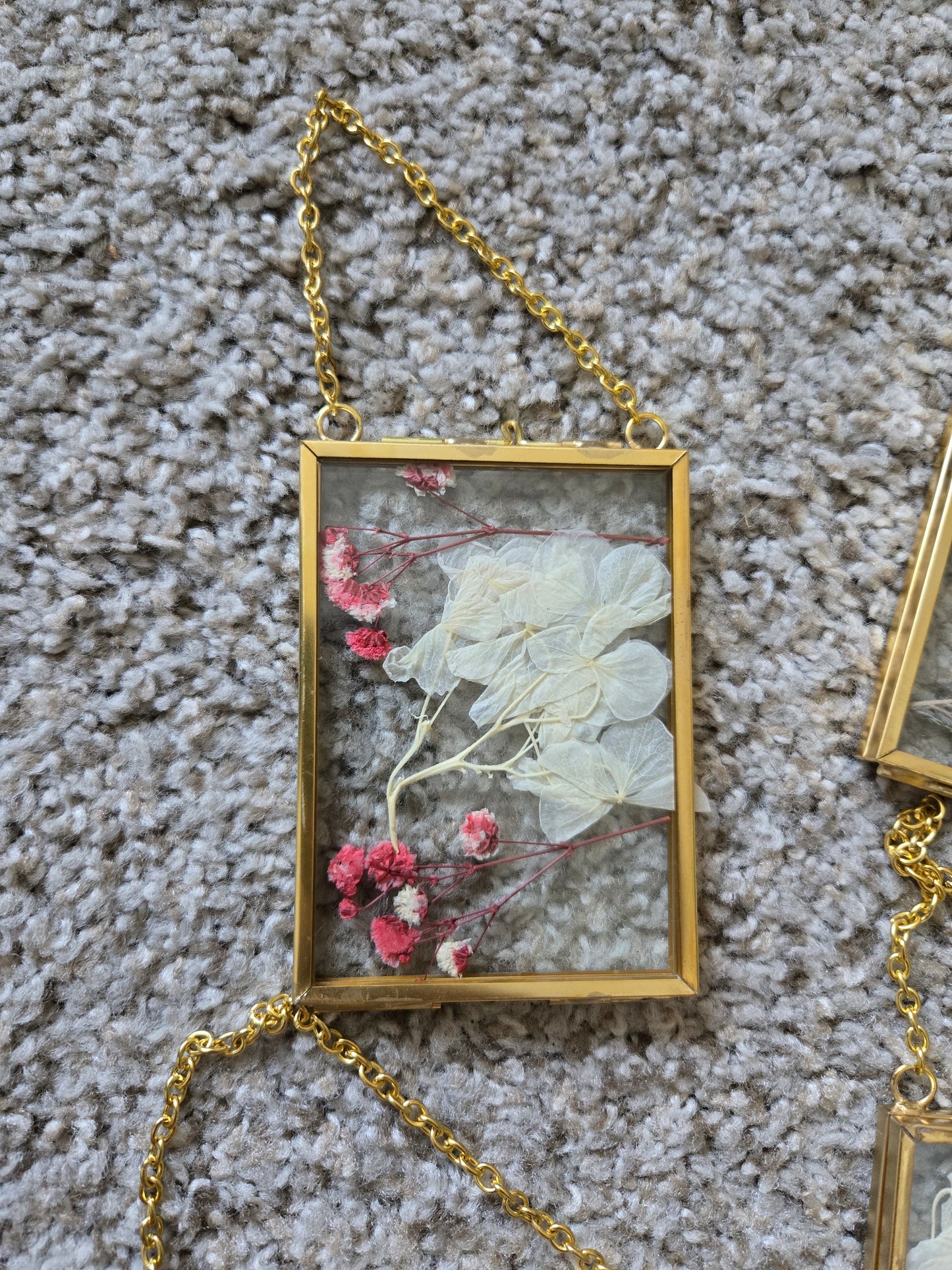 Pressed Plant Glass Window Hanging