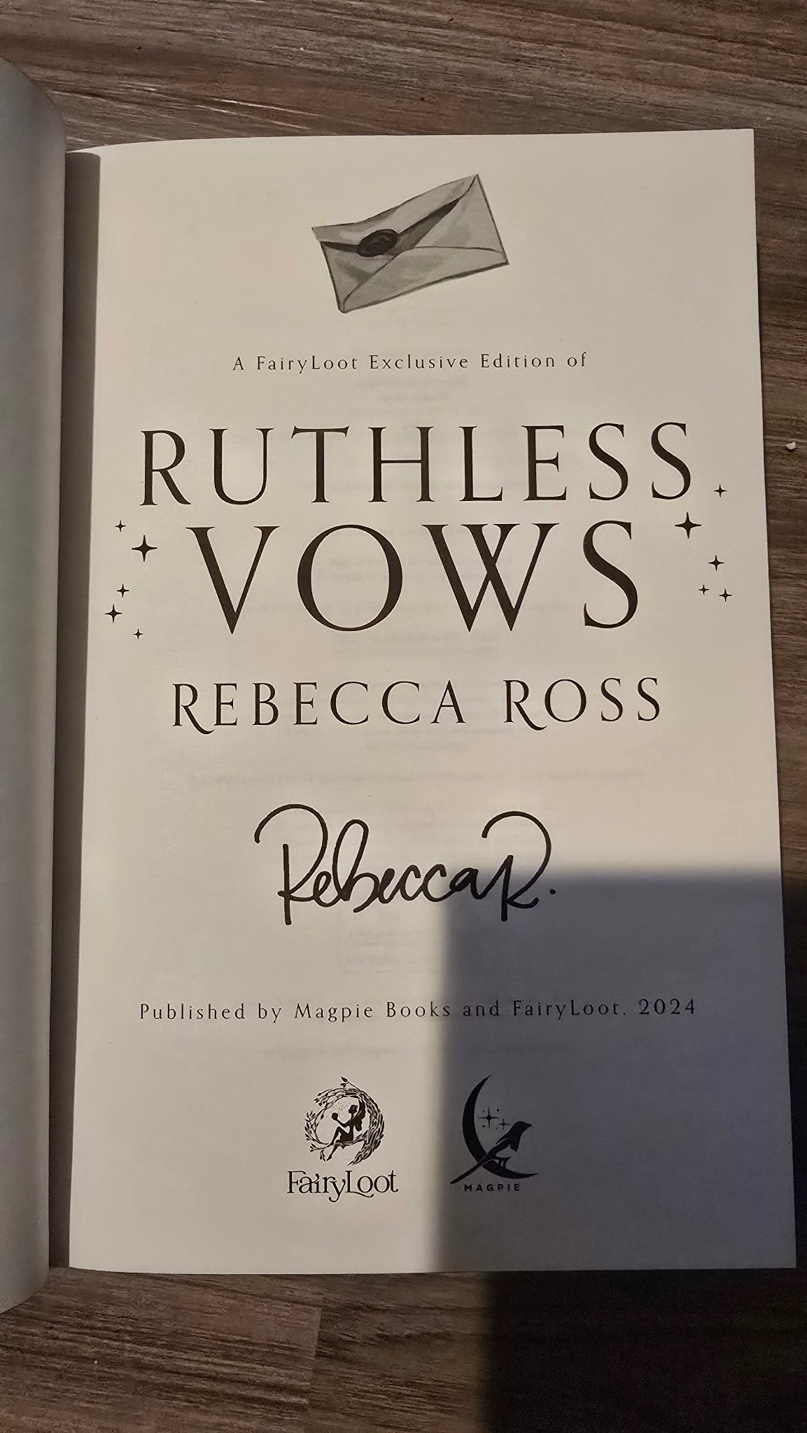 Signed Fairyloot Ruthless Vows