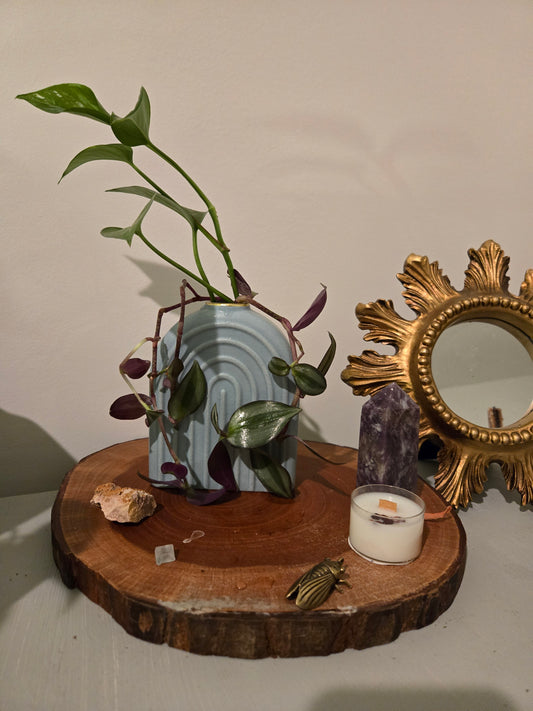 Blue Rainbow Vase w/Pathos and Wandering Dude