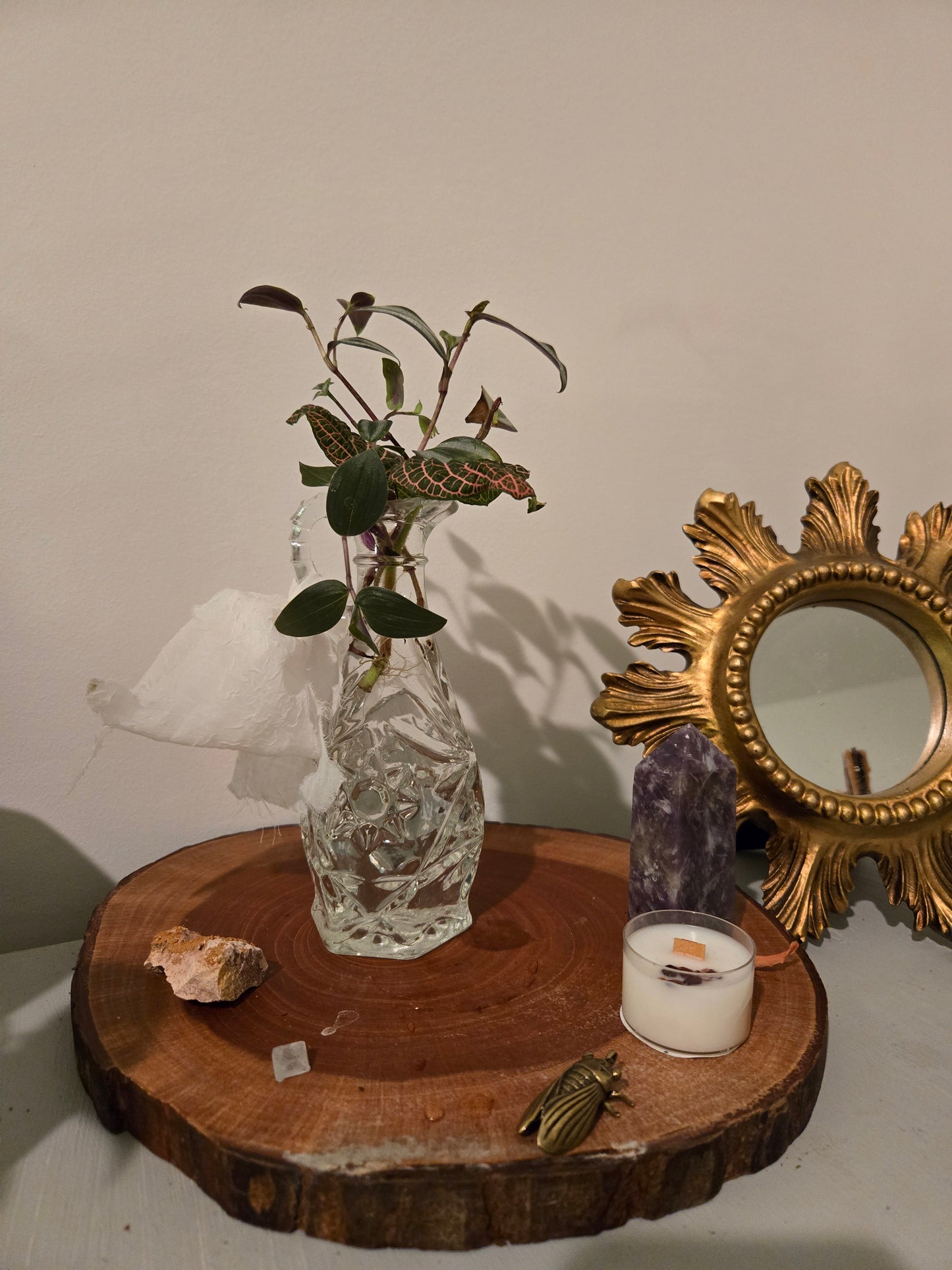 Clear Stars Vintage Oil Container Arrangement