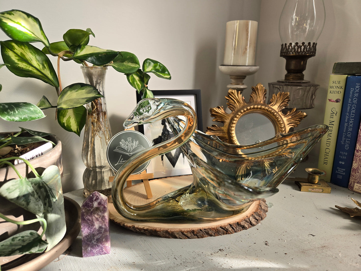 Vintage Large Murano Glass Swan Centerpiece Bowl