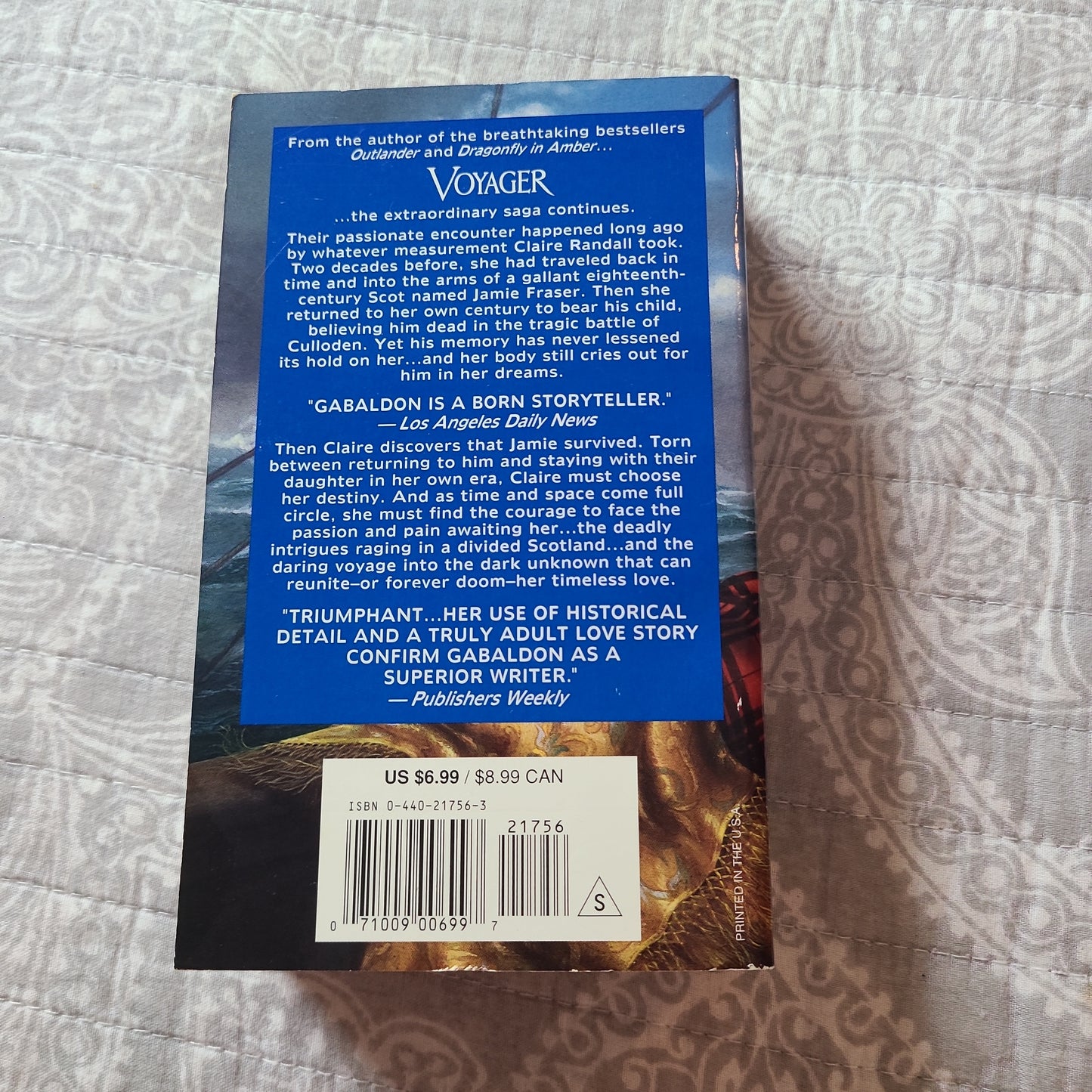 Out of Print Cover Voyager By Diana Gabaldon Paperback