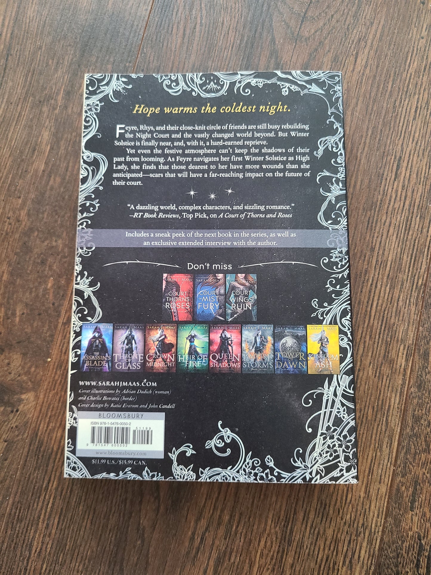 US Paperback A Court Of Frost And Starlight by Sarah J Maas