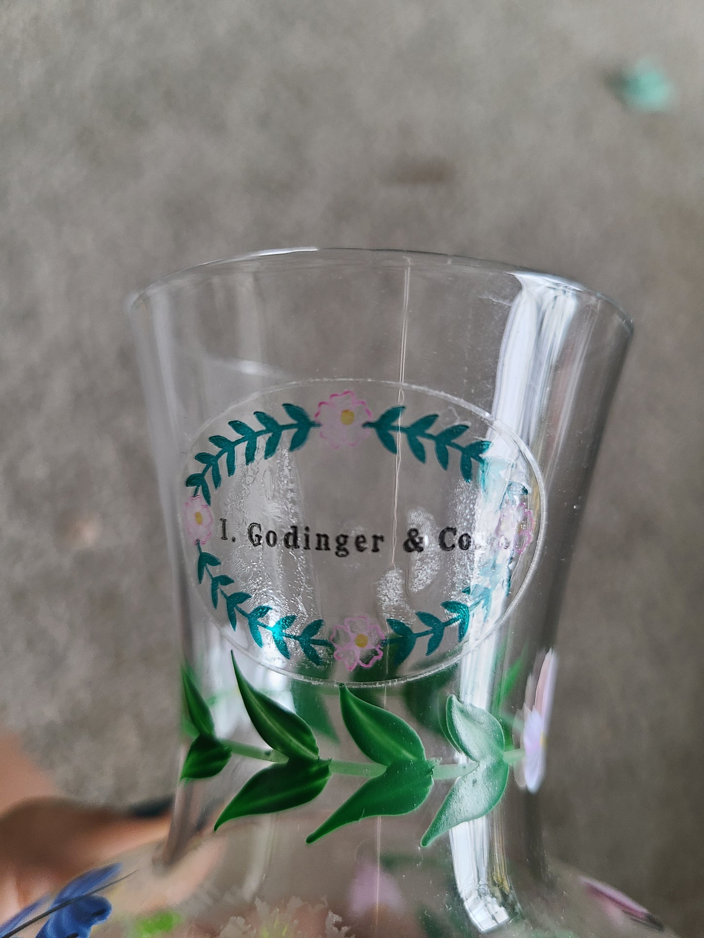 Hand Painted I. Godinger &Co. Short Plant Base