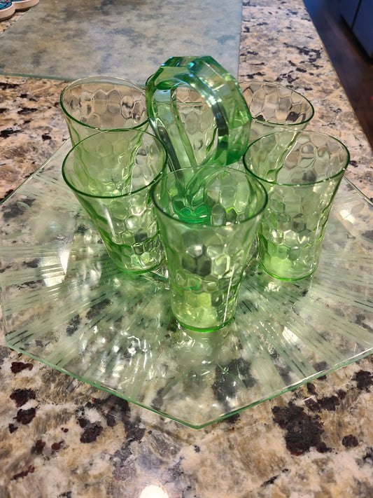 Uranium Shot Glasses and Serving Tray