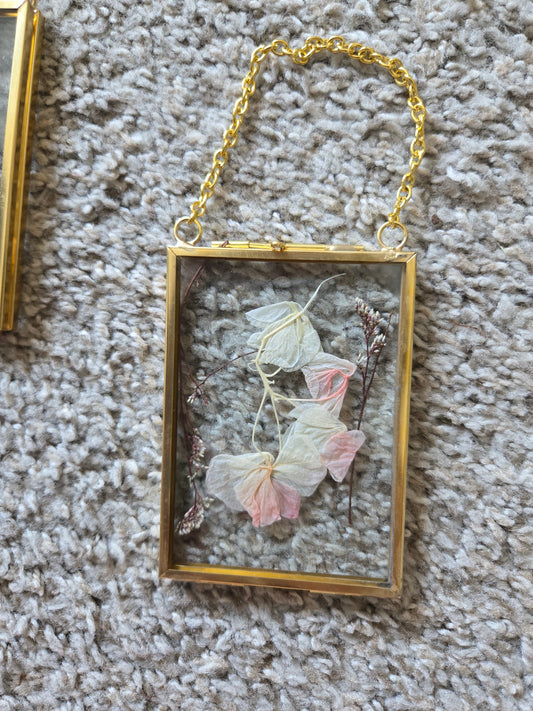 Pressed Plant Glass Window Hanging