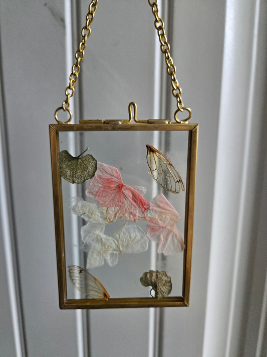 Punk, White, Hearts and Wings Sun Catcher