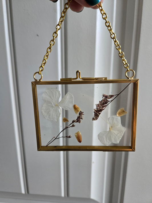 White Flower and Petals Suncatcher