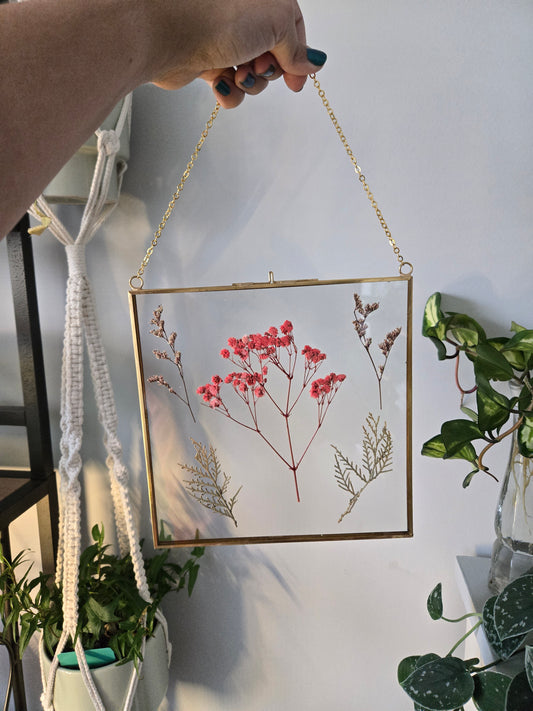 8x8in Pink and Neutral Tones Suncatcher