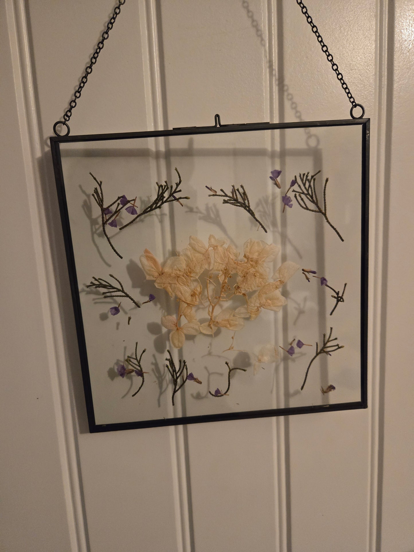8x8 White Hydrangea Suncatcher