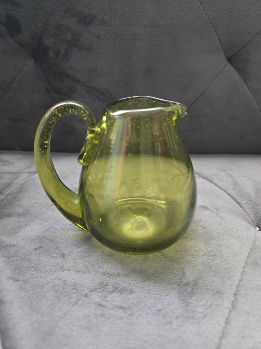 Mini green pitcher vase