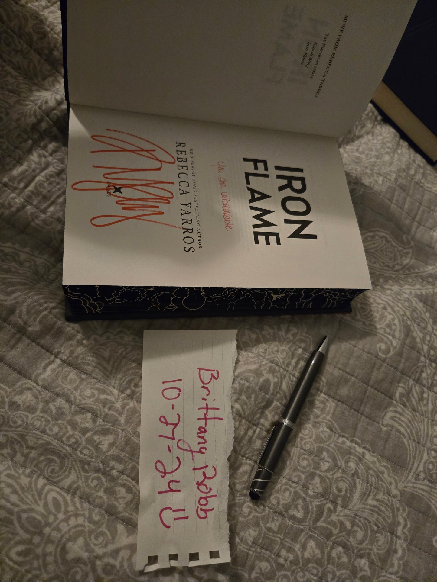 Waterstones Signed and Stamped Iron Flame