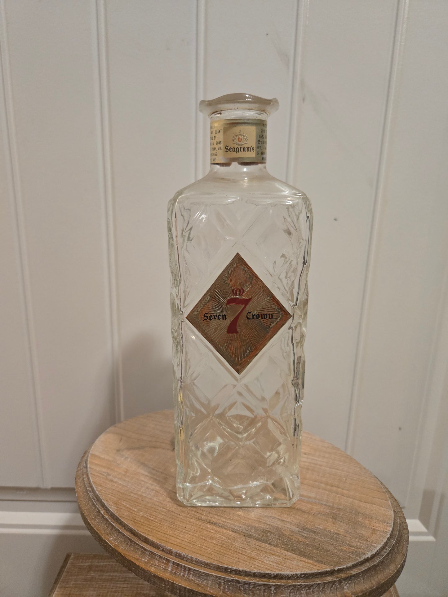 Vintage Seagrams Bottle Vase