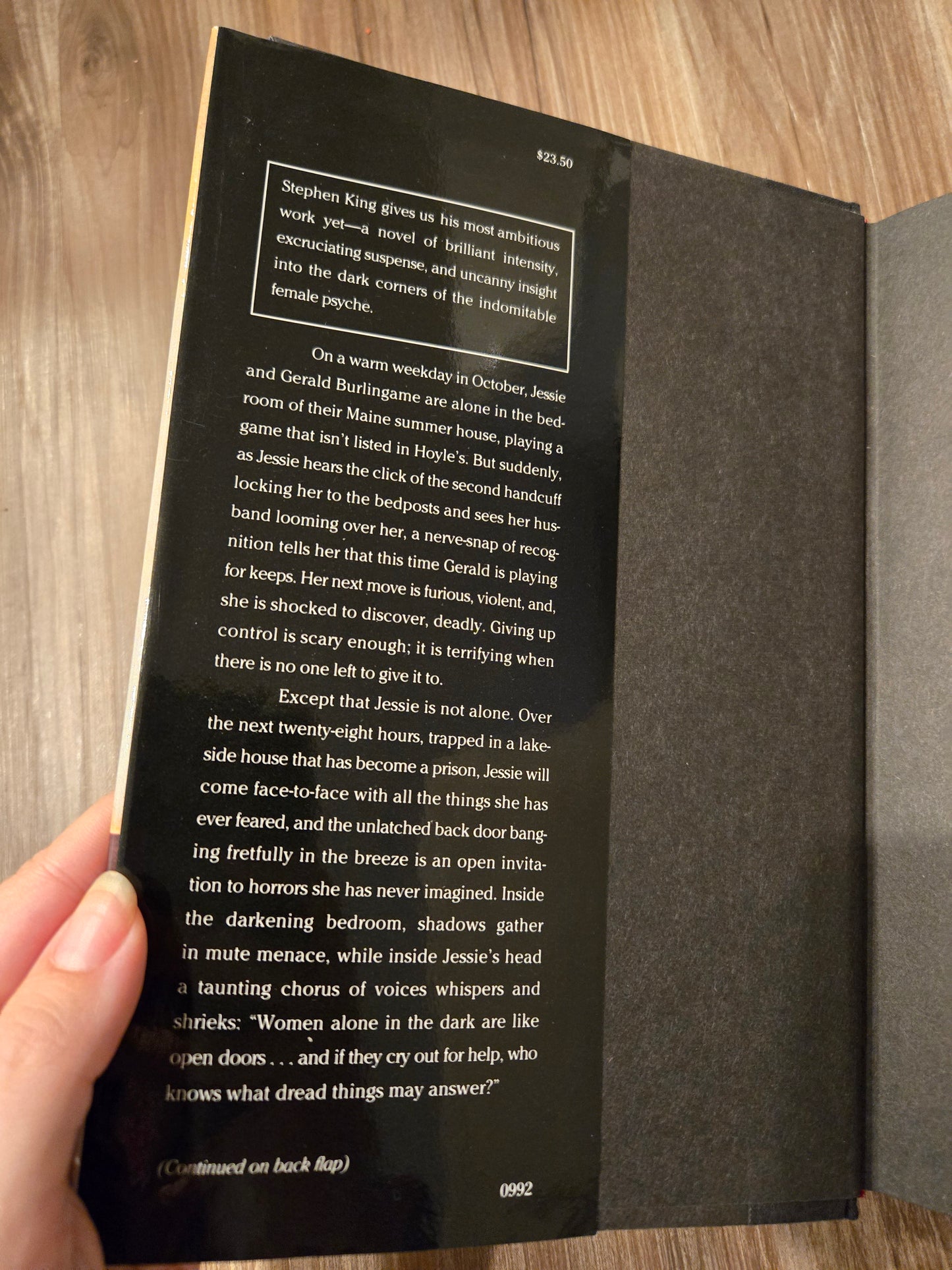 1st Edition Gerald's Game by Stephen King