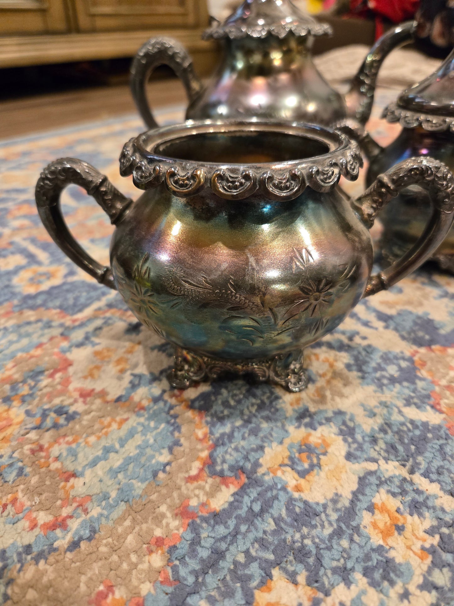 Royal MFG Co Triple Plated Tea Set pre-1930s