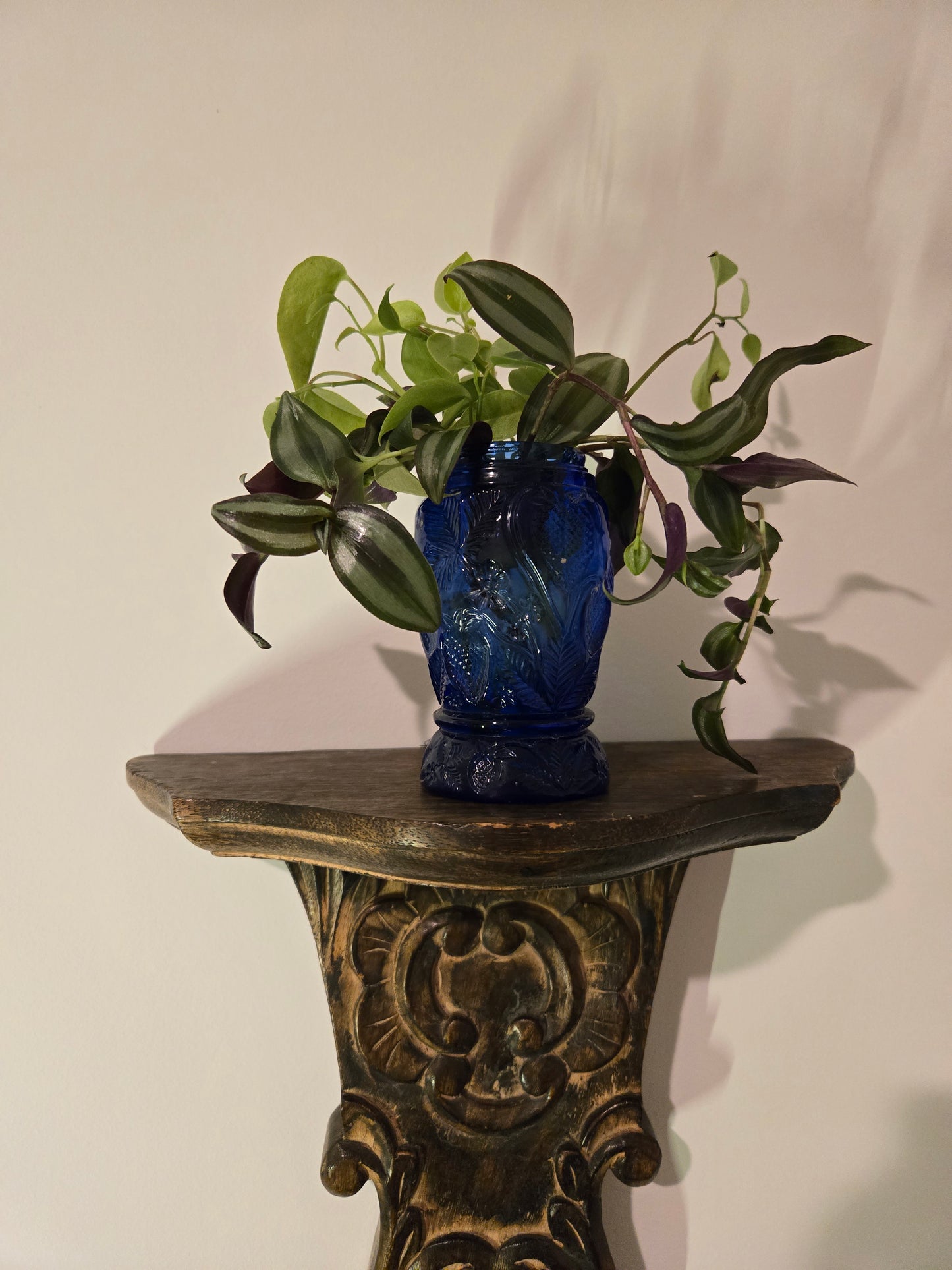 Short Blue Strawberry Vase