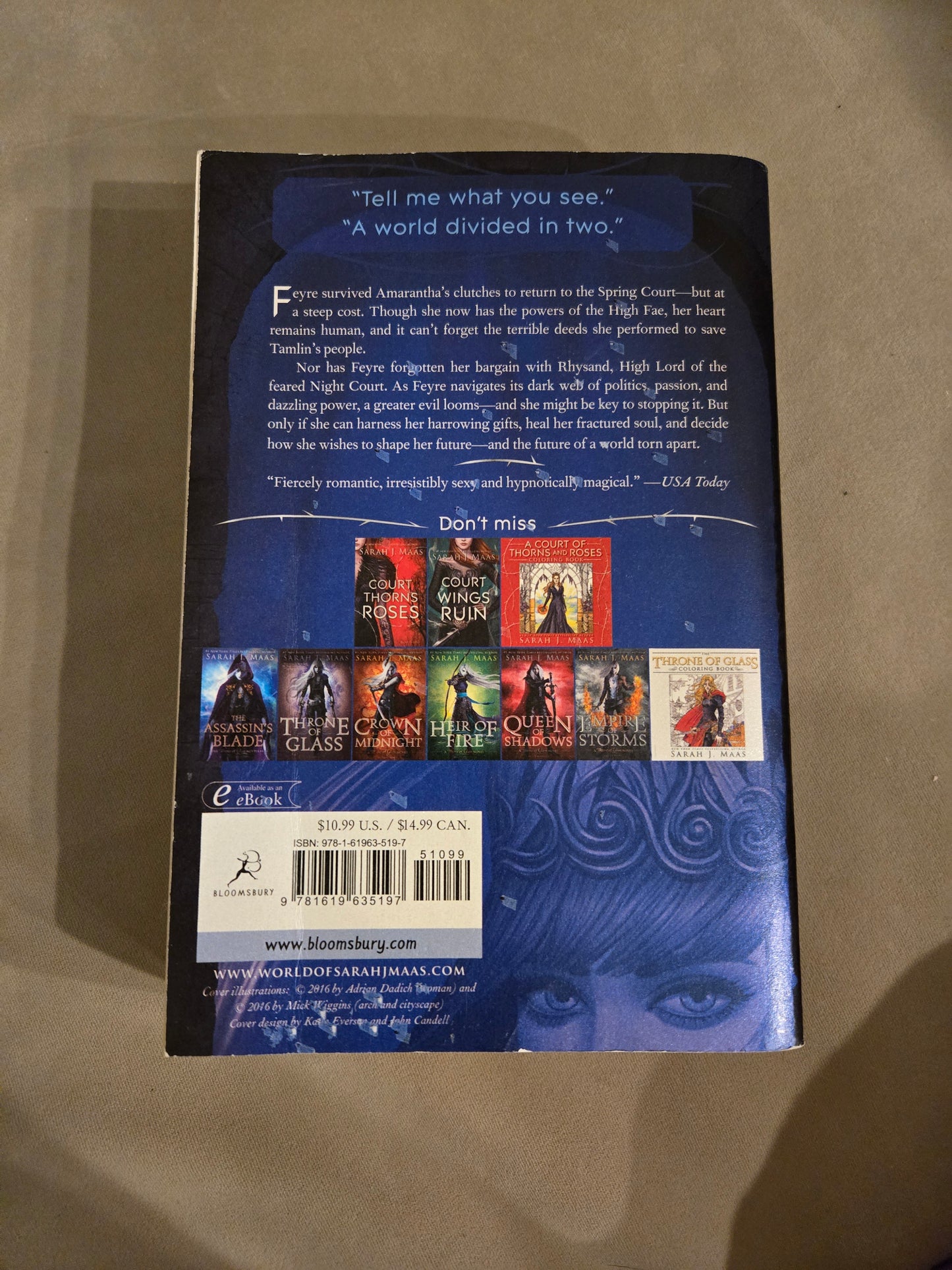 OOP A Court of Mist and Fury Paperback by Sarah J Maas