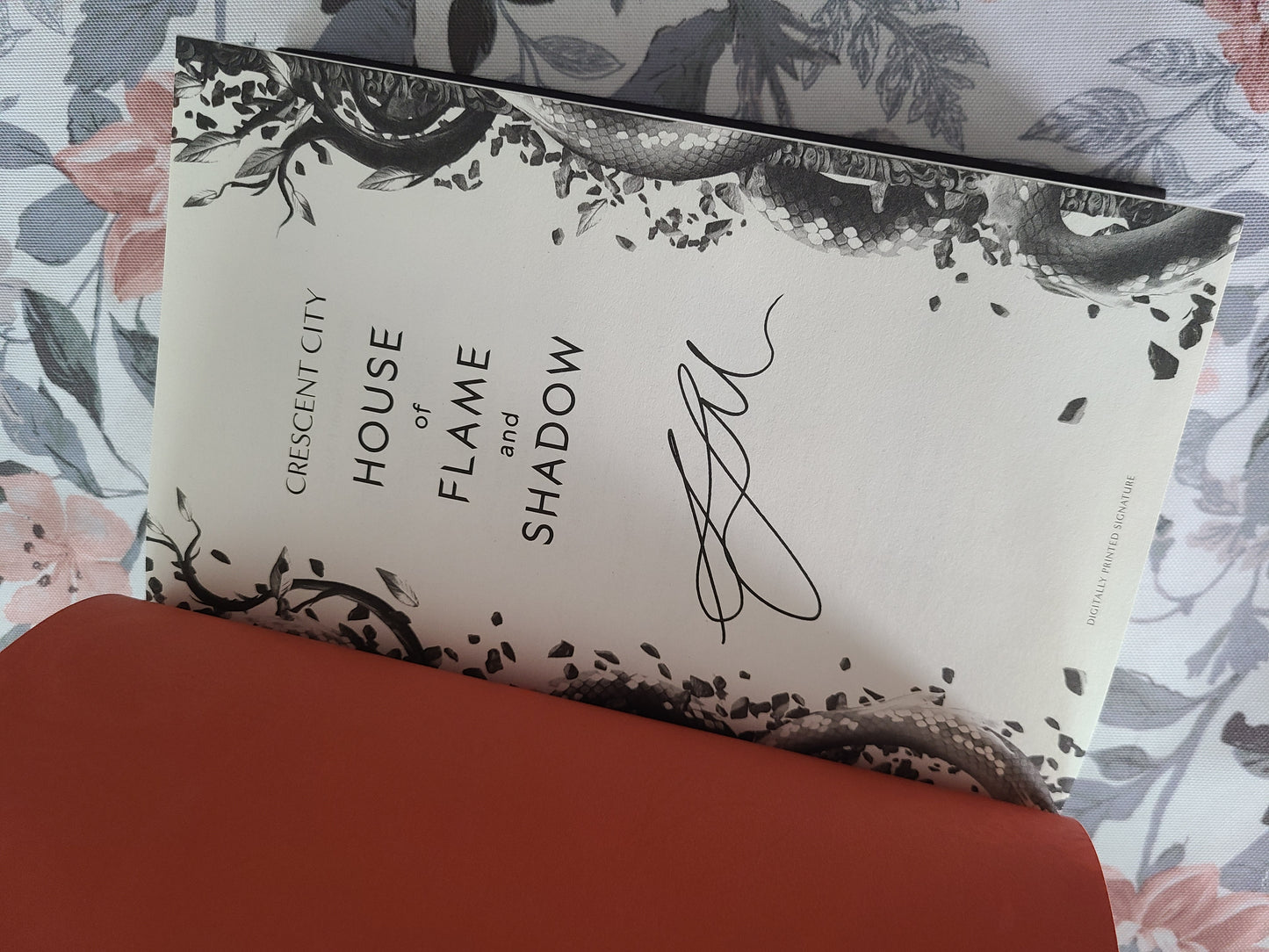 Indigo House of Flame and Shadow with Digital Signature by Sarah J. Maas