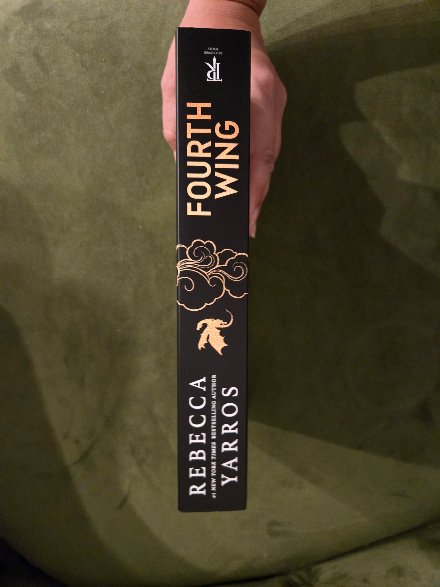 Signed 1st Edition Paperback Fourth Wing with Sprayed Edges by Rebecca Yarros
