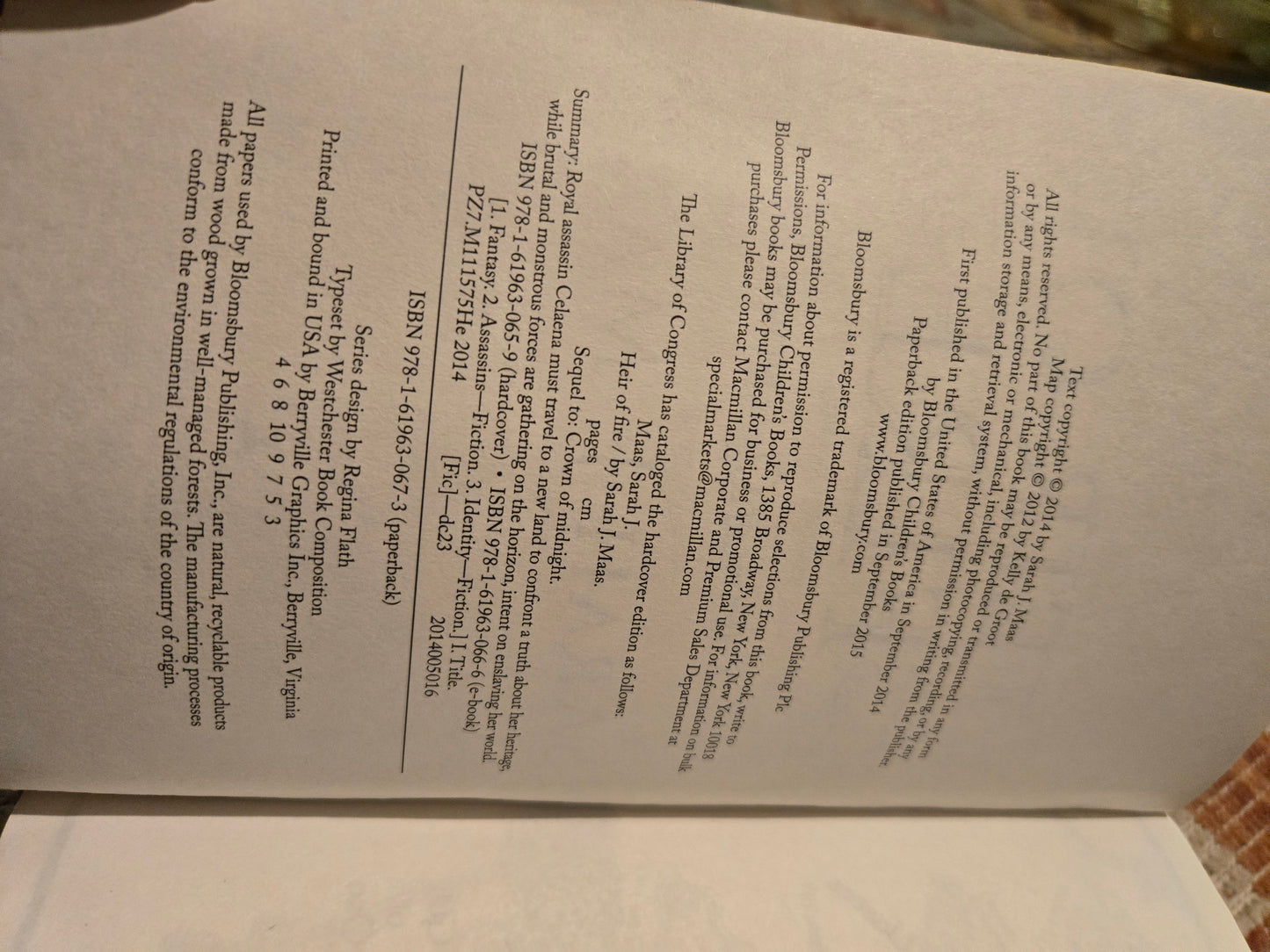 OOP Heir of Fire by Sarah J Maas