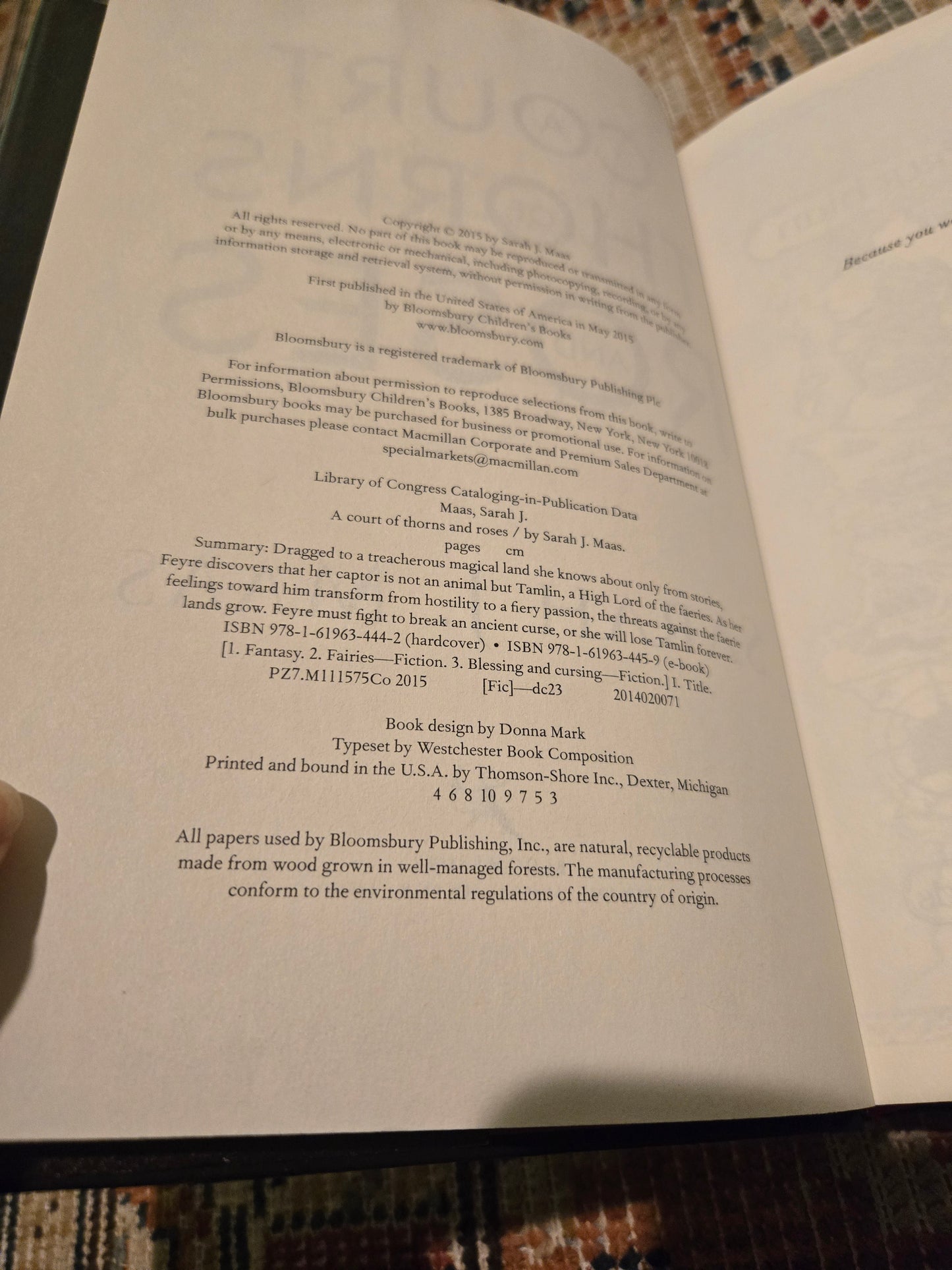 OOP A Court of Thornes and Roses by Sarah J Maas