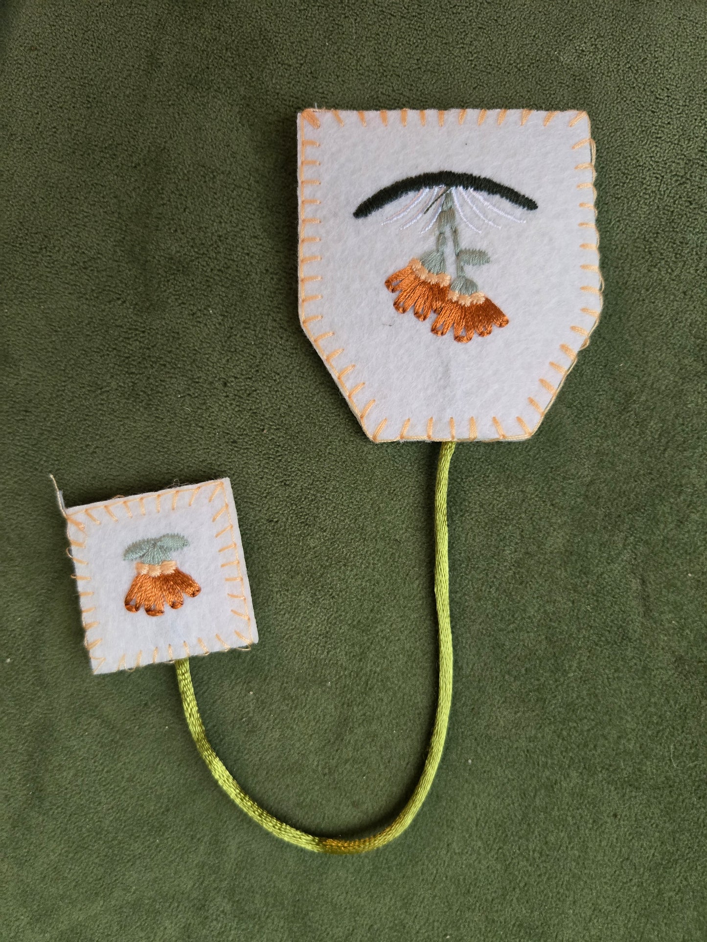 Tea Bag Felt Book Marks