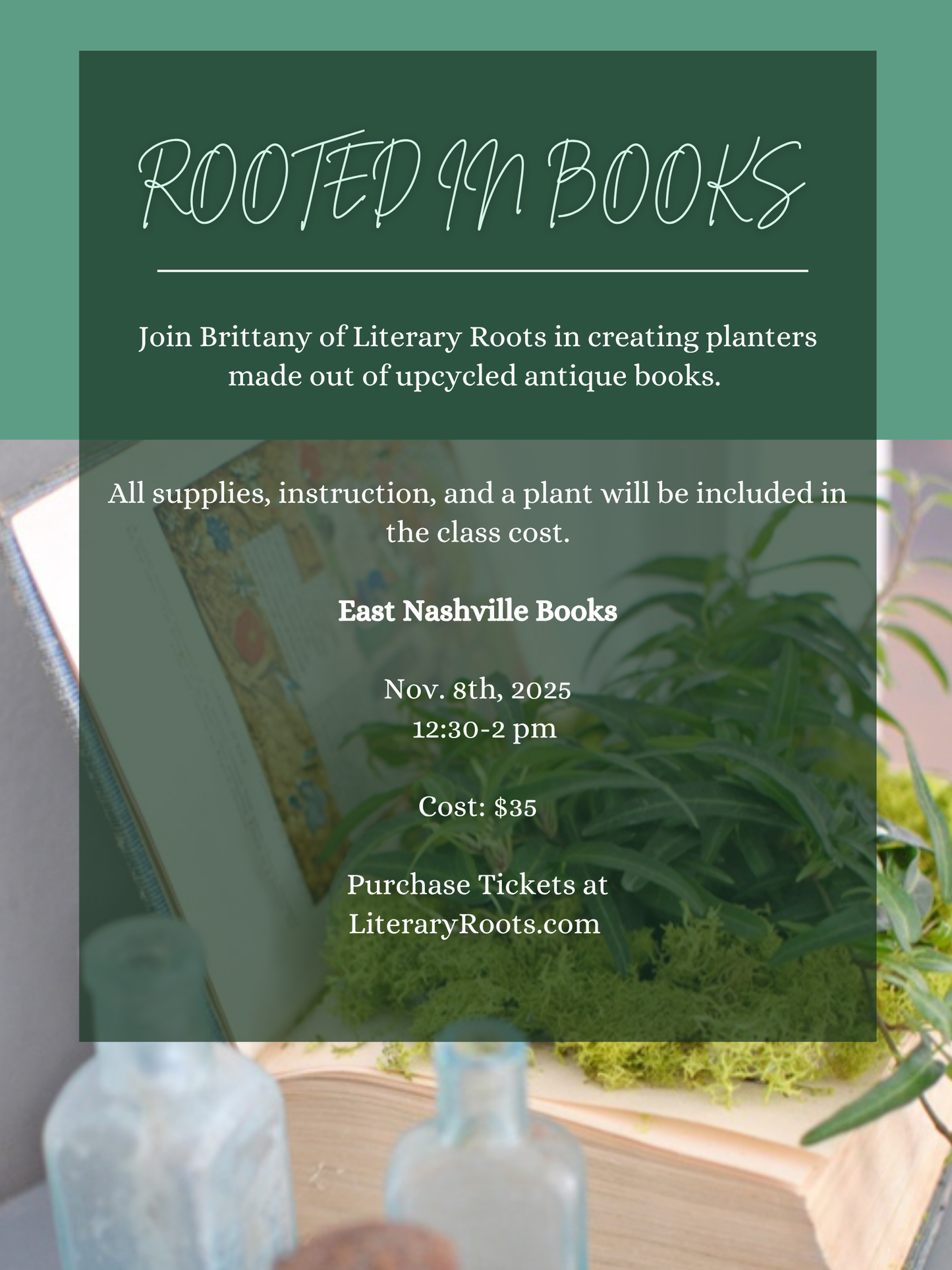 Rooted In Books: Antique Book Planter Workshop @ East Nashville Books