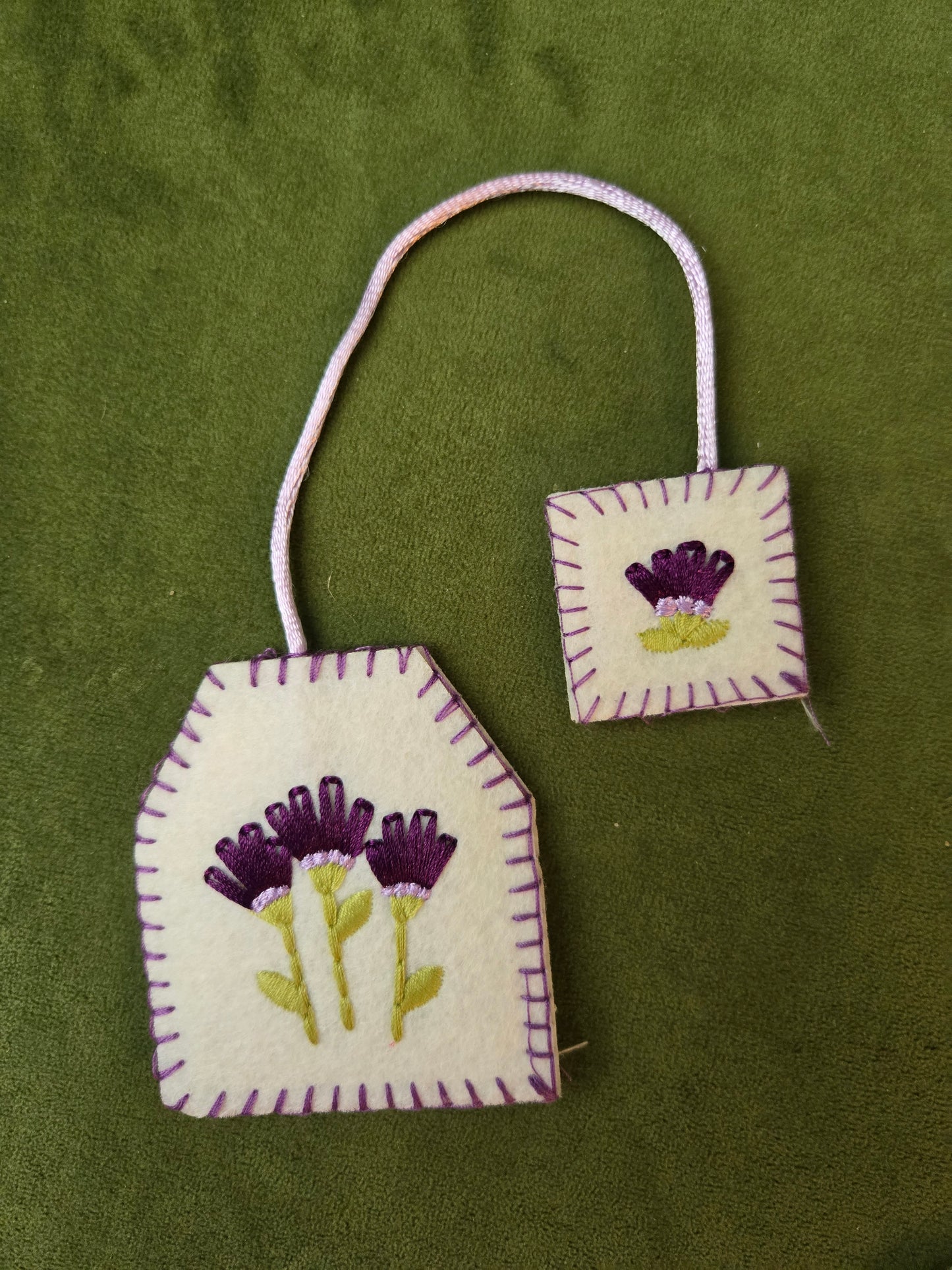 Tea Bag Felt Book Marks
