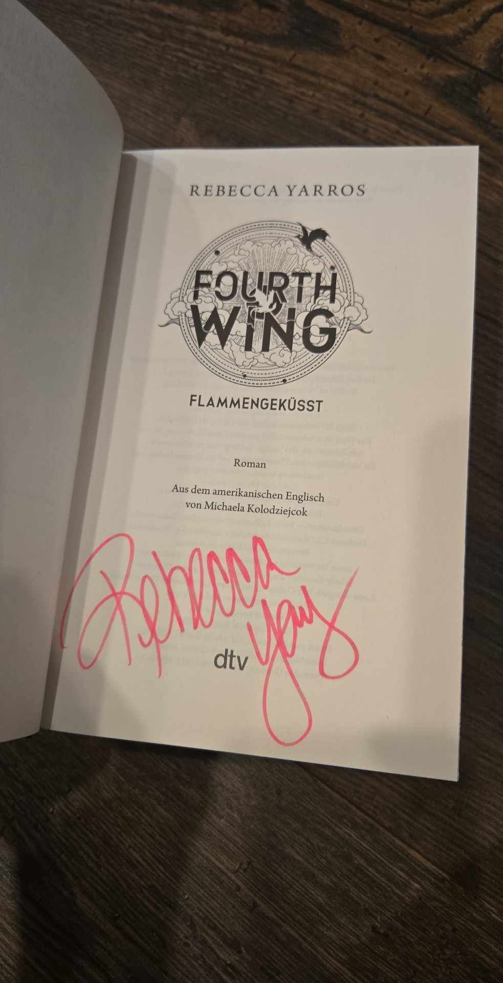 Signed German Edition Fourth Wing