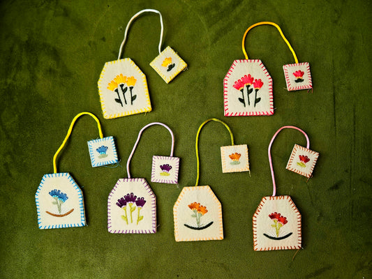 Tea Bag Felt Book Marks