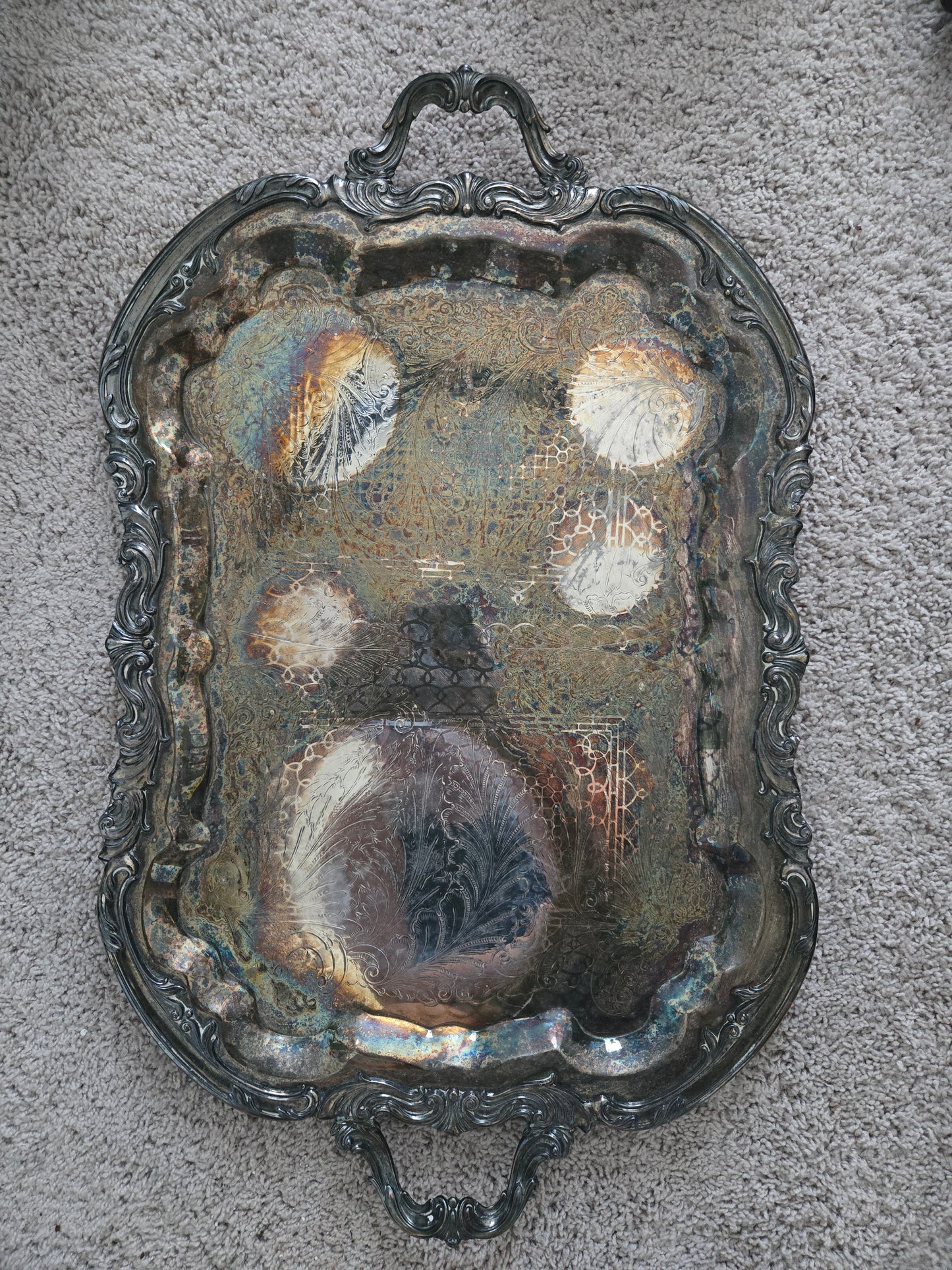 Extra Large Footed Silver Server