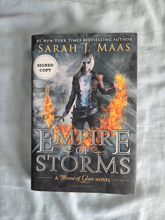 Signed Empire of Stormes 1st Edition by Sarah J Maas