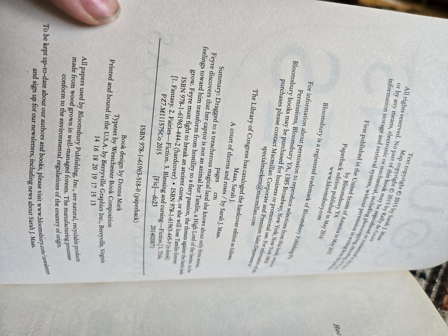 OOP A Court of Thornes and Roses by Sarah J Maas