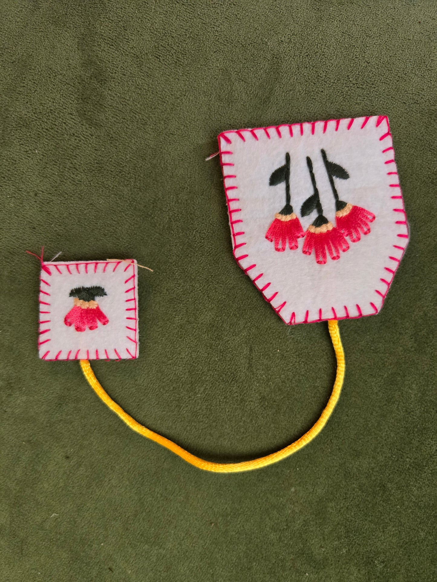 Tea Bag Felt Book Marks
