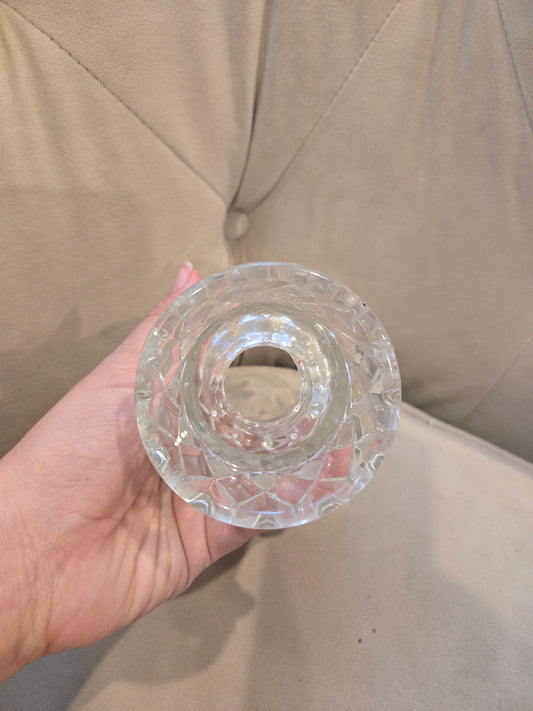 Teleflora Lead Crystal Pineapple Design Hurricane Candle Lamp