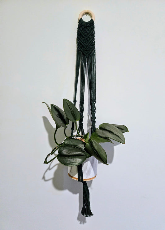 Dark Green Macrame
