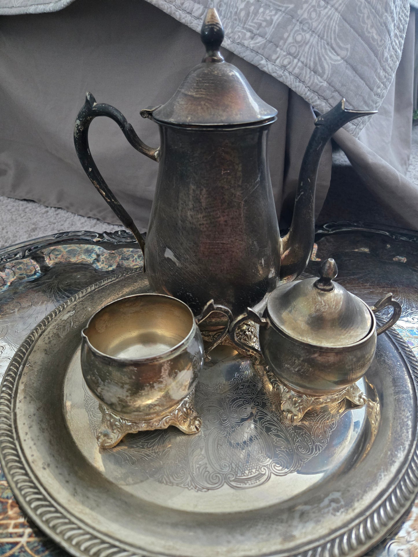 1884 Antique Silver Tea Set